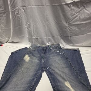 LRG Men's Relaxed Jeans - Distressed Blue